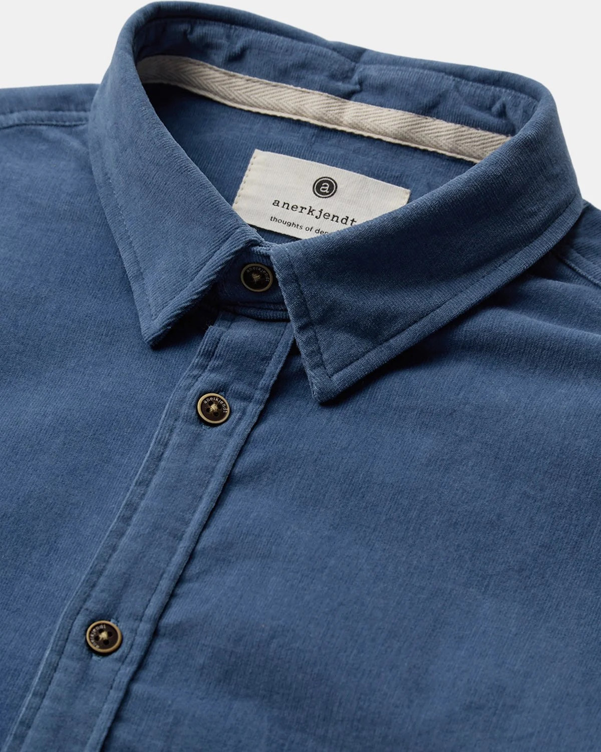 Anerkjendt Leif Solid Cord Shirt Blauw Heren