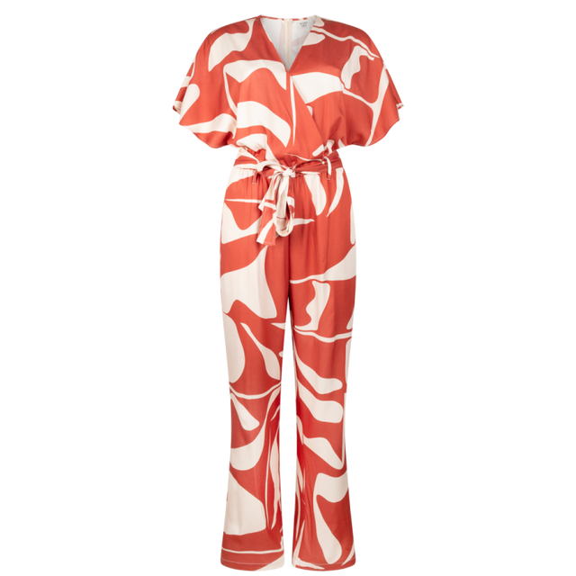 Another Label Nena Graphic Jumpsuit Rood Dames