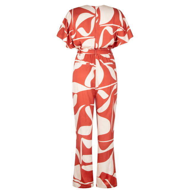Another Label Nena Graphic Jumpsuit Rood Dames