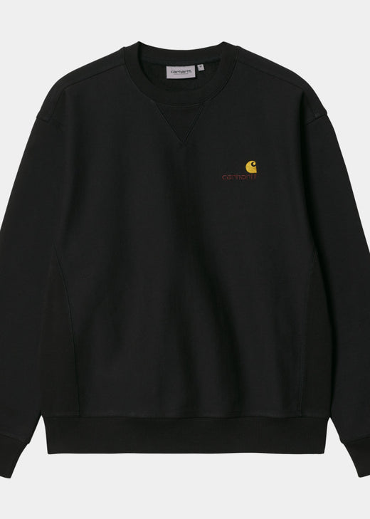 Carhartt WIP American Script Sweat Zwart Heren