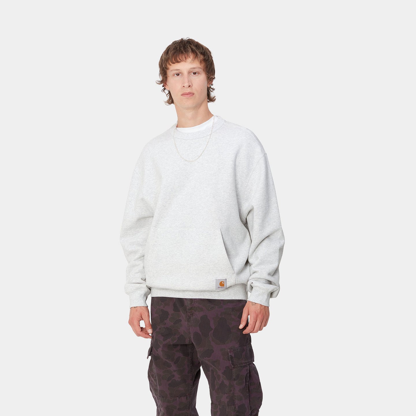 Carhartt WIP Billy Sweat Lichtgrijs Heren