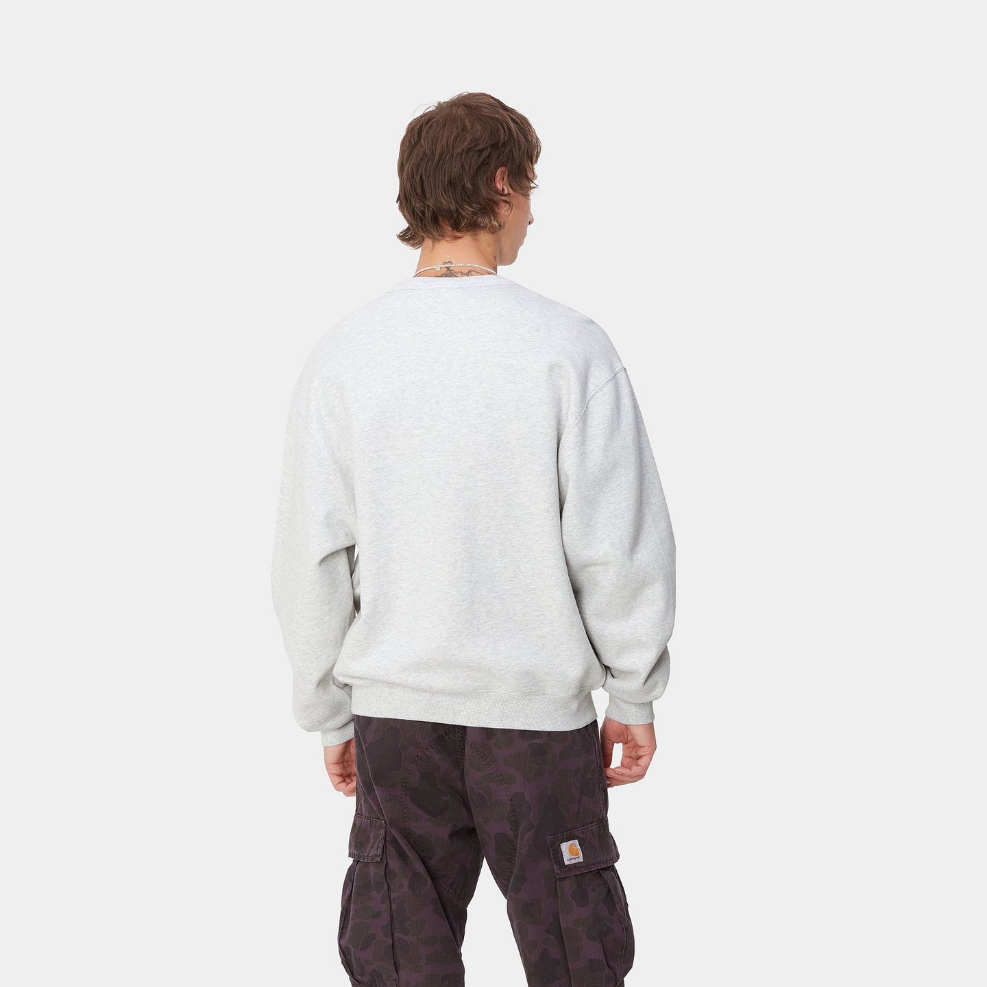 Carhartt WIP Billy Sweat Lichtgrijs Heren