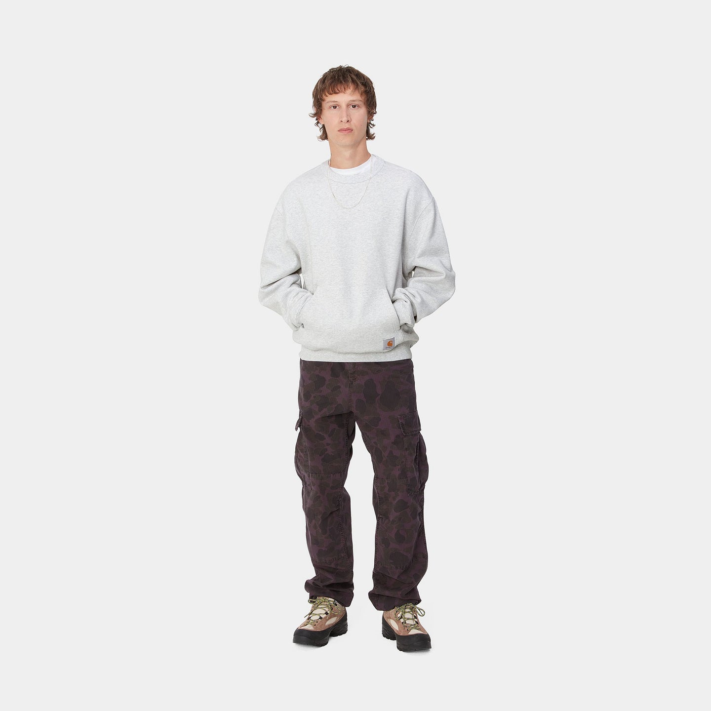 Carhartt WIP Billy Sweat Lichtgrijs Heren