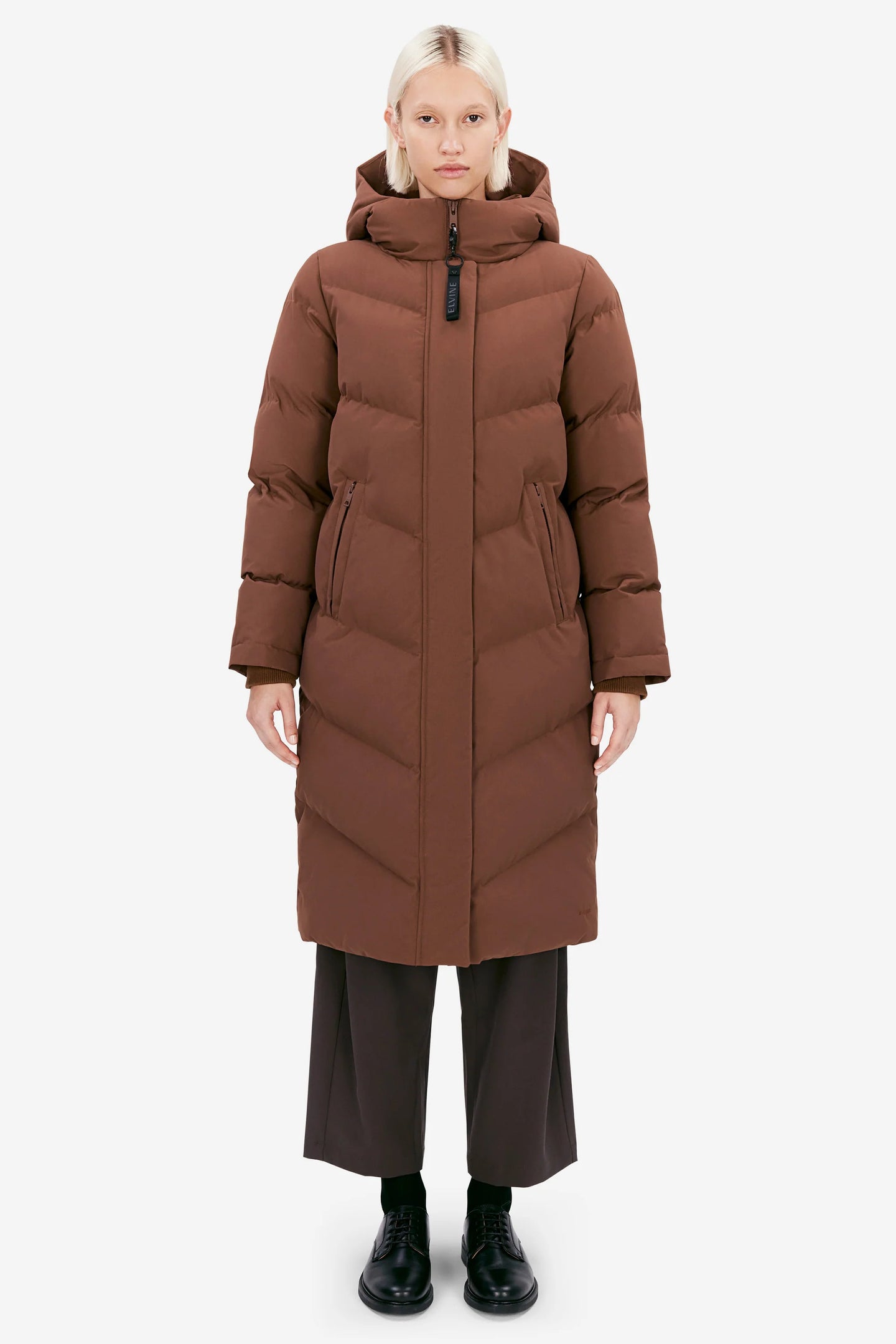 Elvine Nalani Long Puffer Rood Dames