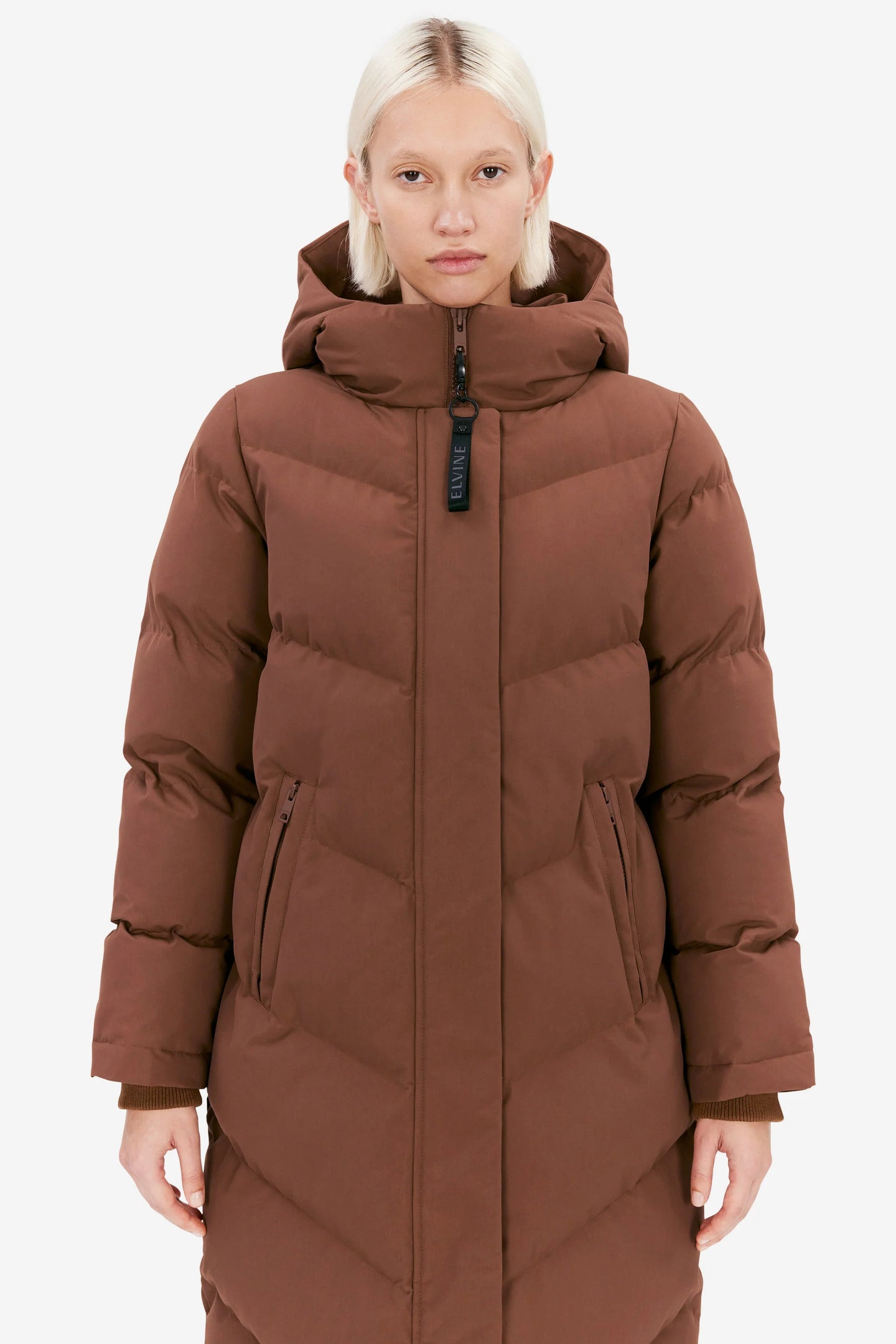 Elvine Nalani Long Puffer Rood Dames