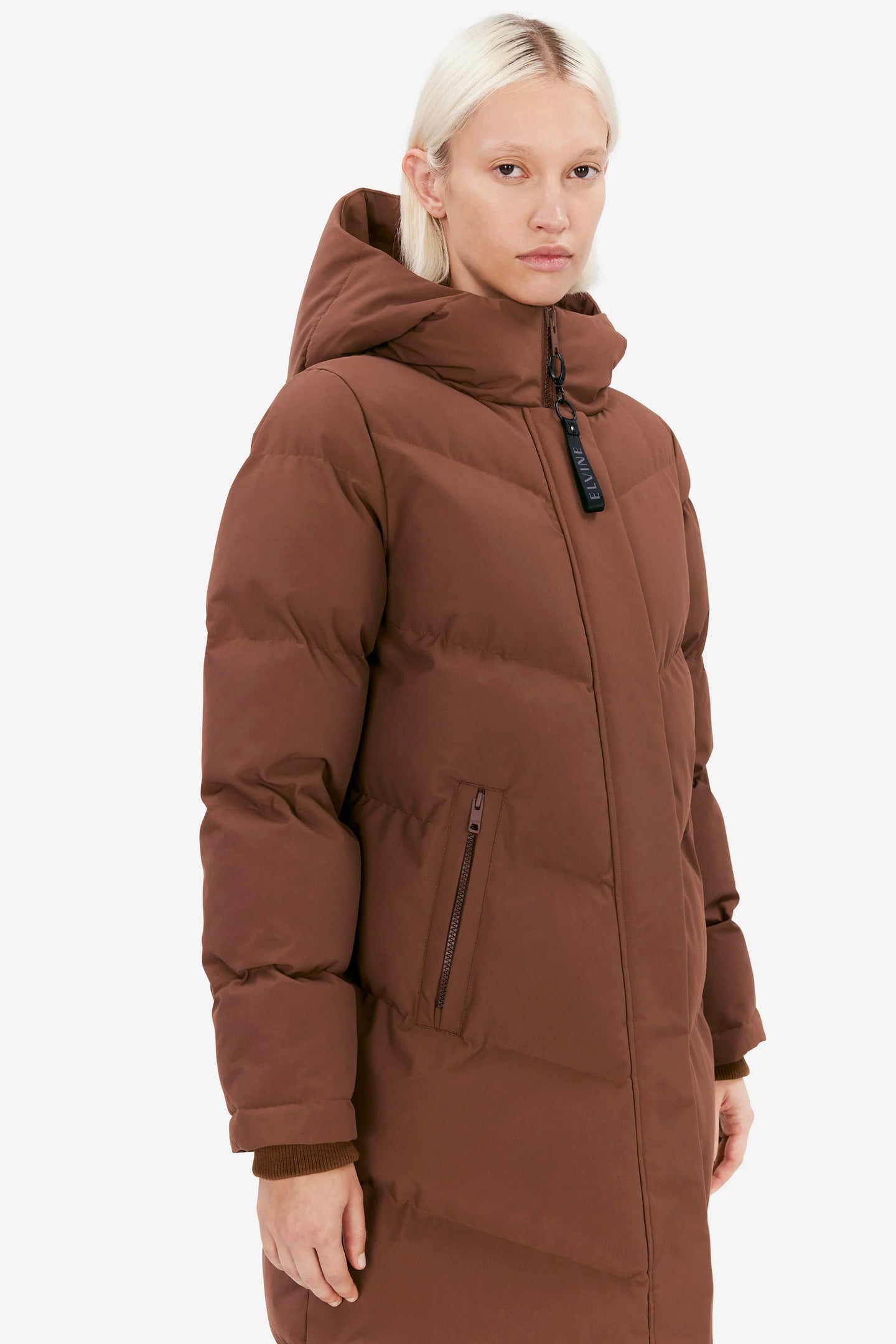 Elvine Nalani Long Puffer Rood Dames