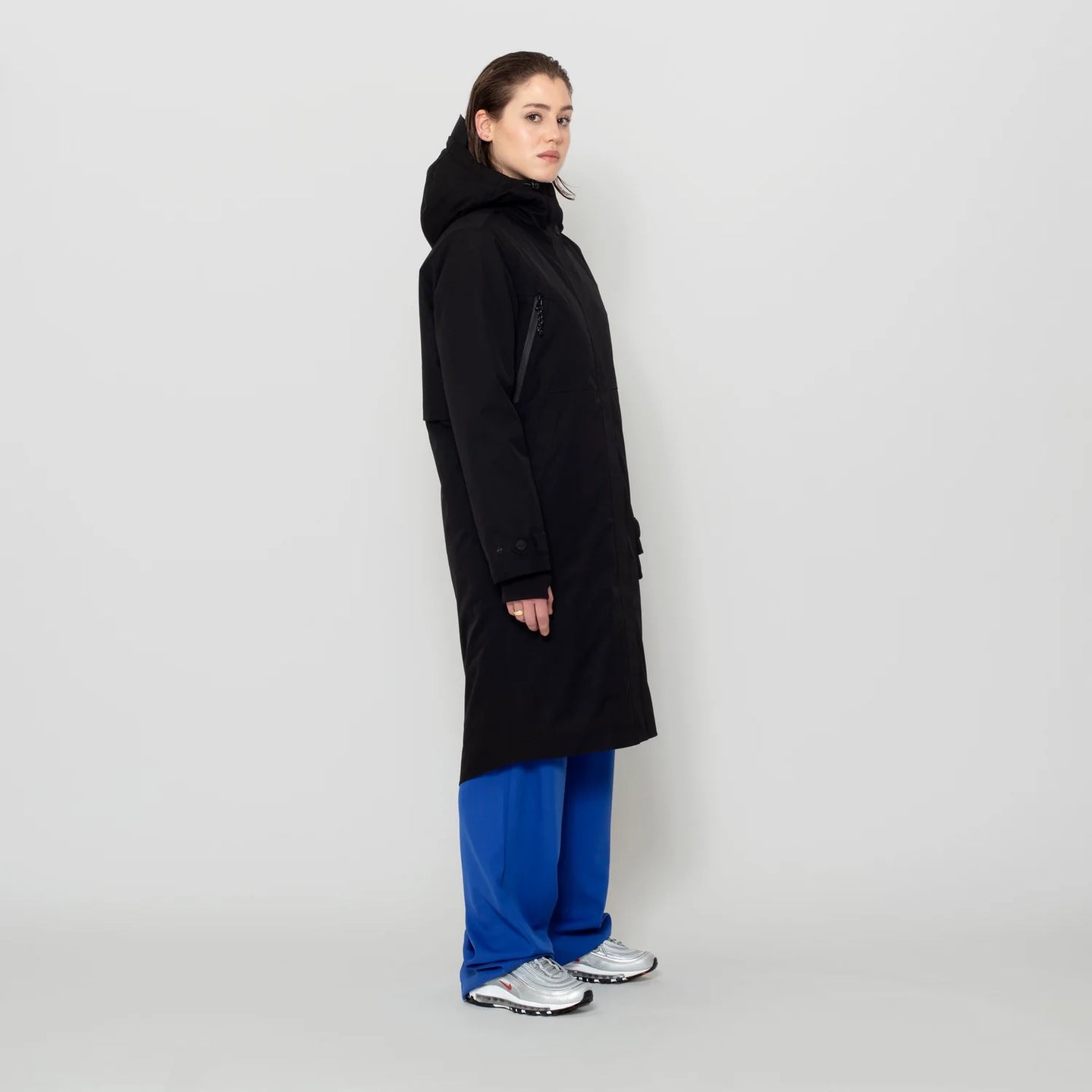 GoFranck Tal Long Parka Zwart Dames