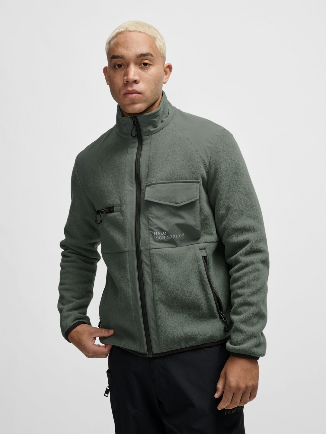 Halo Paneled Fleece jacket