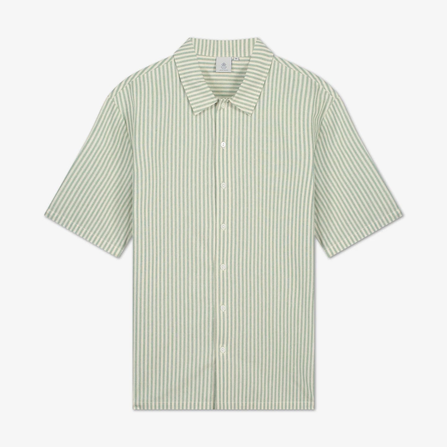 Law Of The Sea Brishion Striped Oxford Shirt Lichtgroen Heren