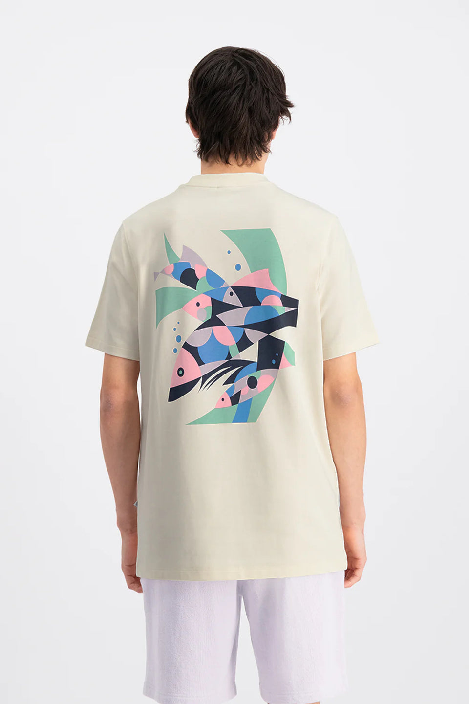 Law Of The Sea Vibes Backprint Tee Wit Heren