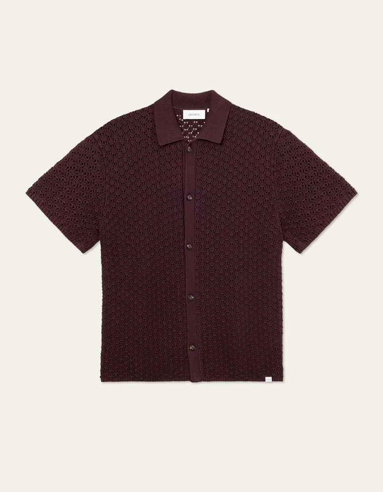 Les Deux Gideon Shirt Donkerrood Heren