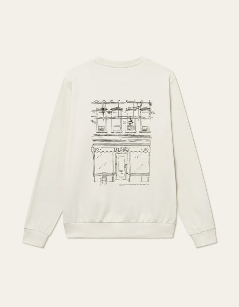 Les Deux Neighbourhood Crewneck Wit Heren