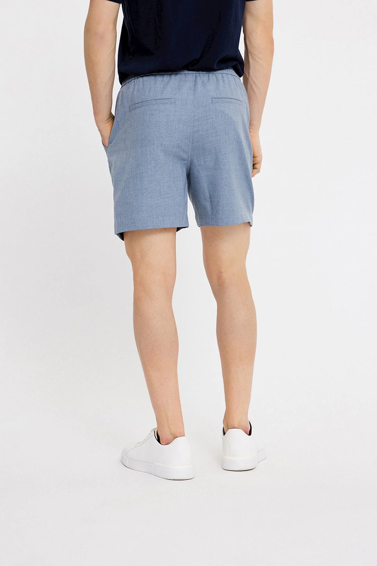 Plain Turi Short Blauw Heren