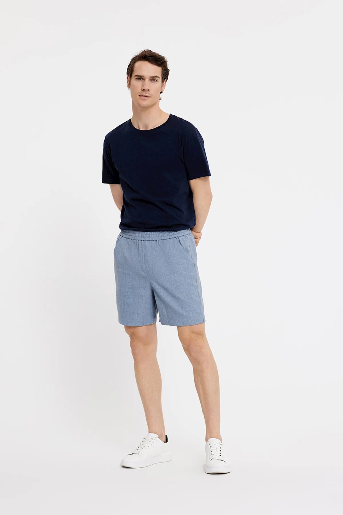 Plain Turi Short Blauw Heren