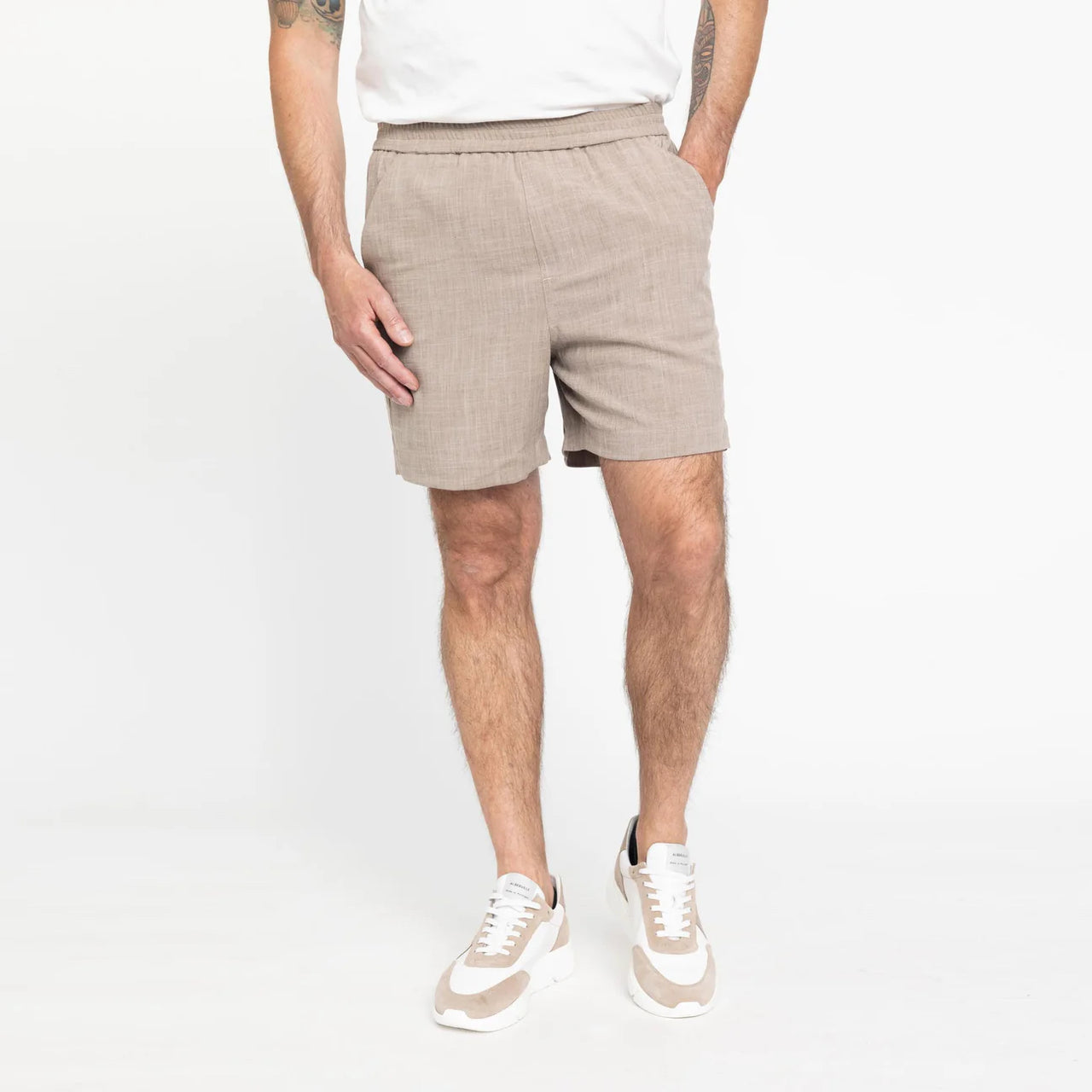 Plain Turi Short Lichtbruin Heren