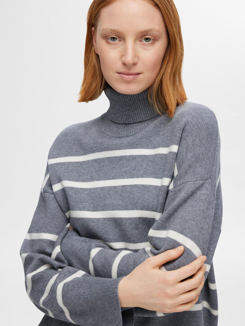 Kamma ls knit rollneck