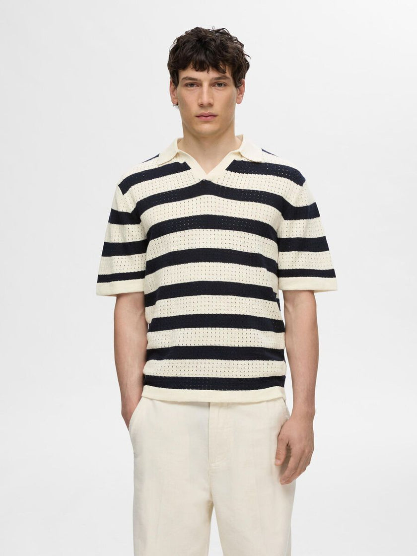 Nik knit relaxed open polo