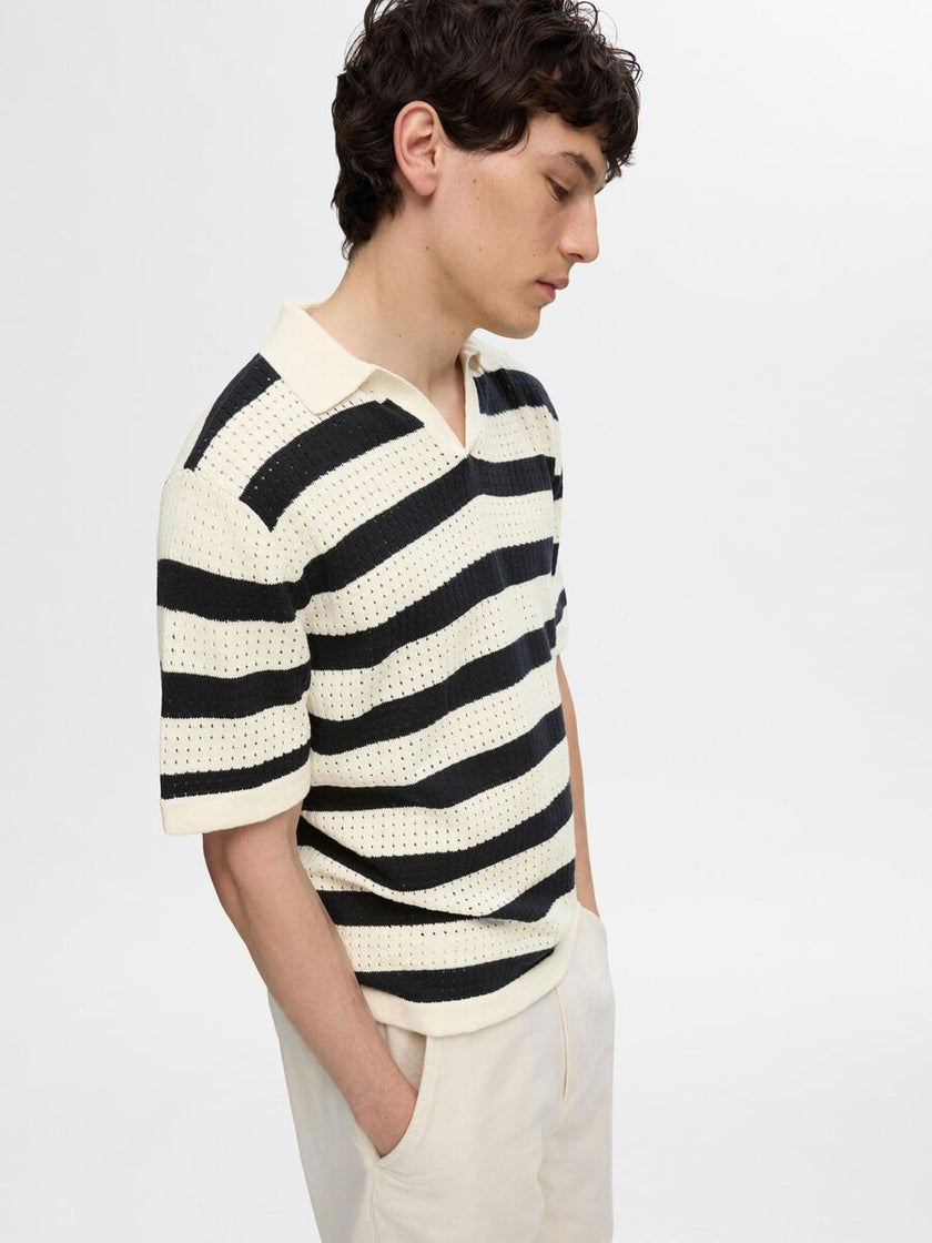 Nik knit relaxed open polo
