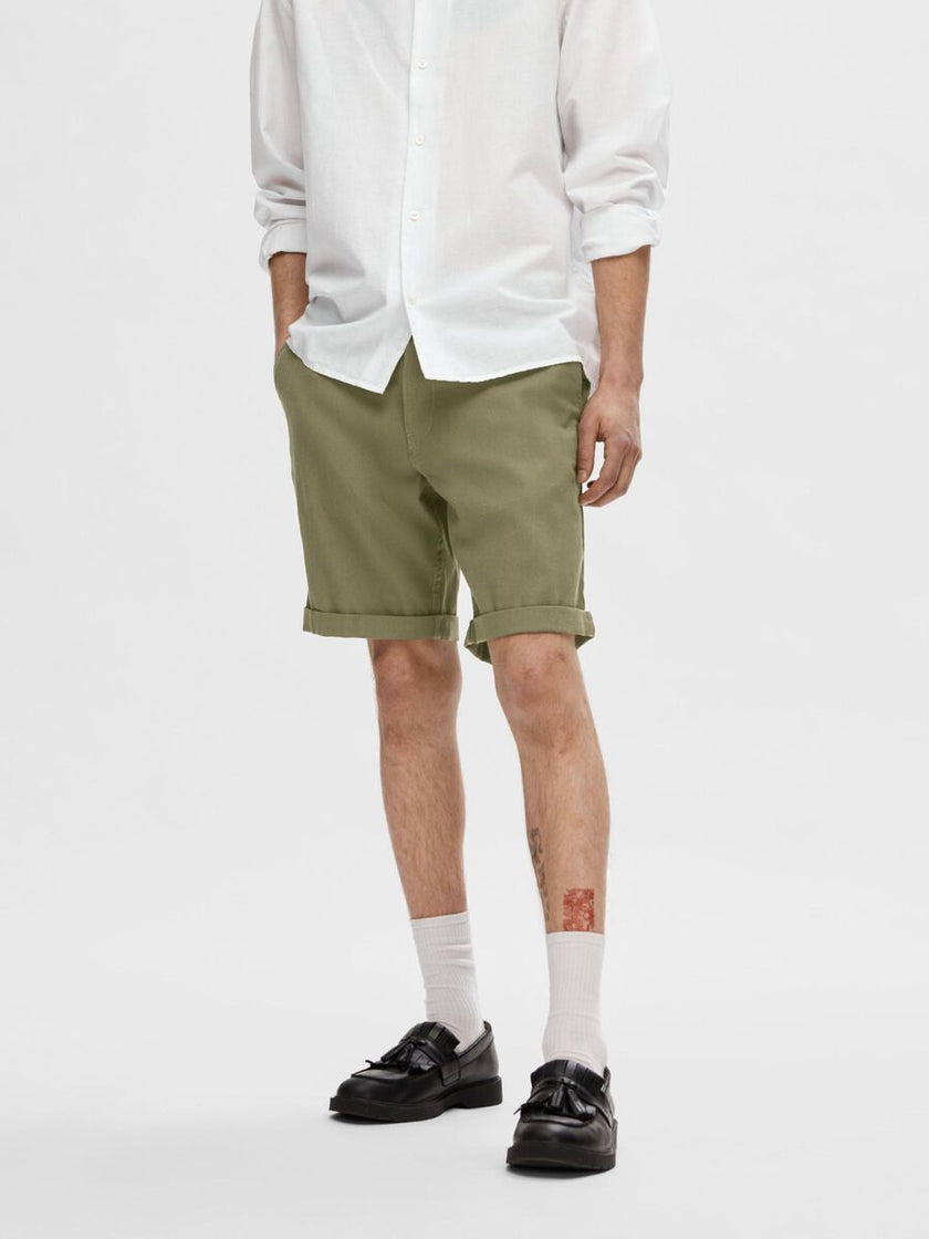 Selected Homme Slim Luton Short Donkergroen Heren