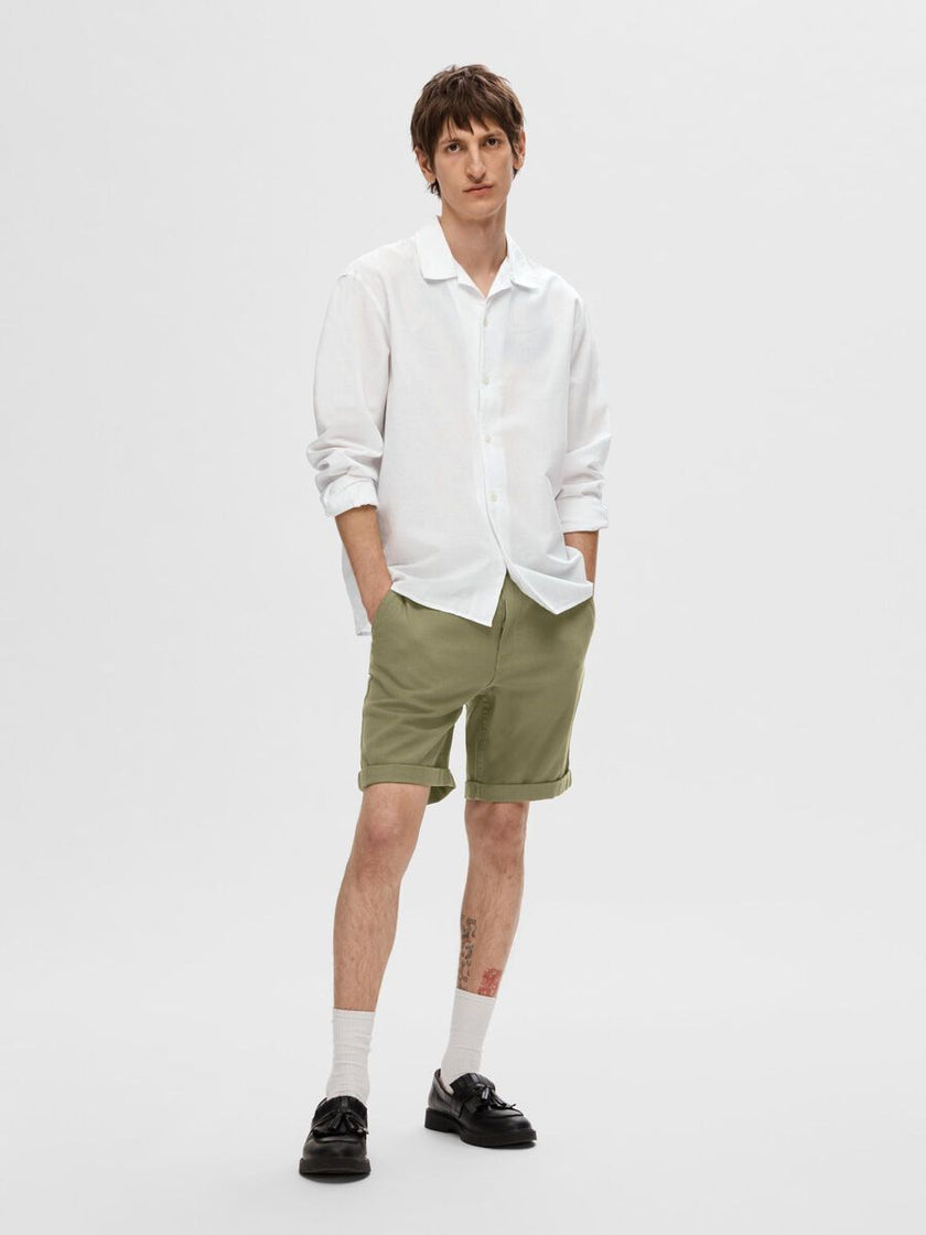 Selected Homme Slim Luton Short Donkergroen Heren