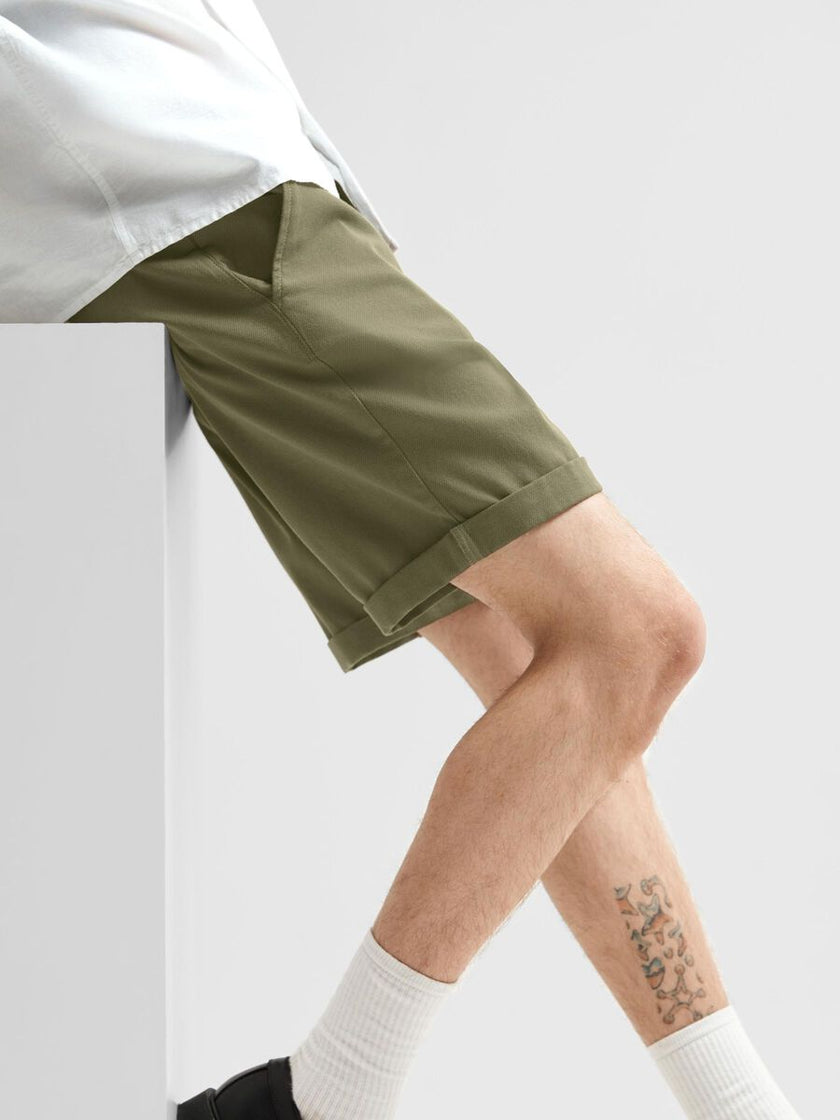 Selected Homme Slim Luton Short Donkergroen Heren