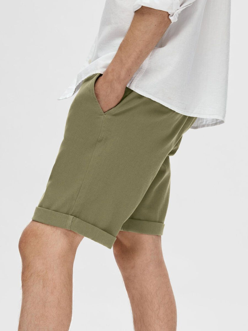 Selected Homme Slim Luton Short Donkergroen Heren