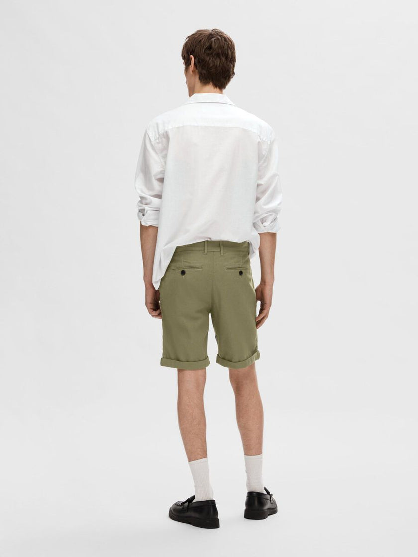 Selected Homme Slim Luton Short Donkergroen Heren