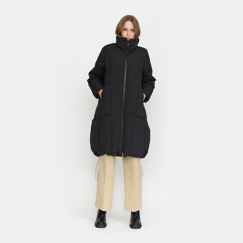 Selfhood Long Puffer Zwart Dames