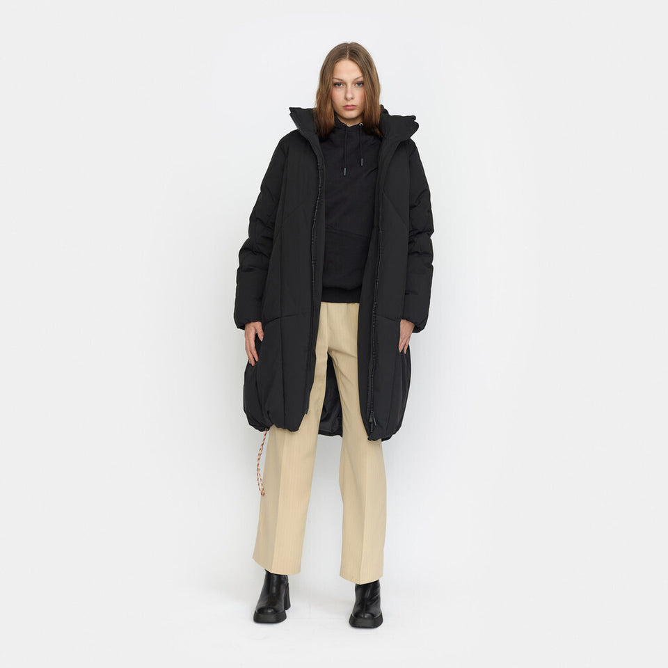 Selfhood Long Puffer Zwart Dames