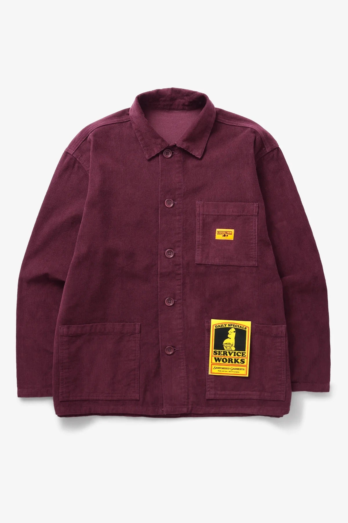 Service Works Corduroy Coverall Jacket Paars Heren