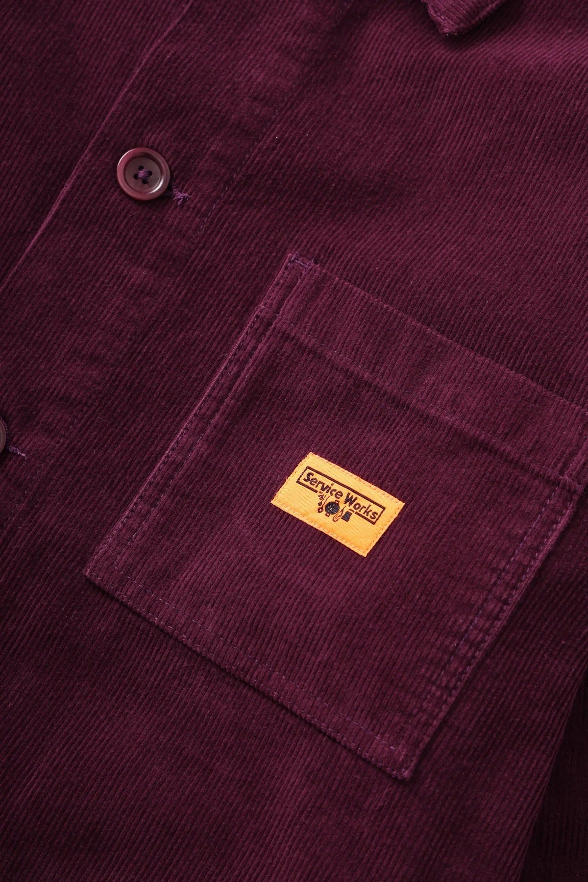 Service Works Corduroy Coverall Jacket Paars Heren