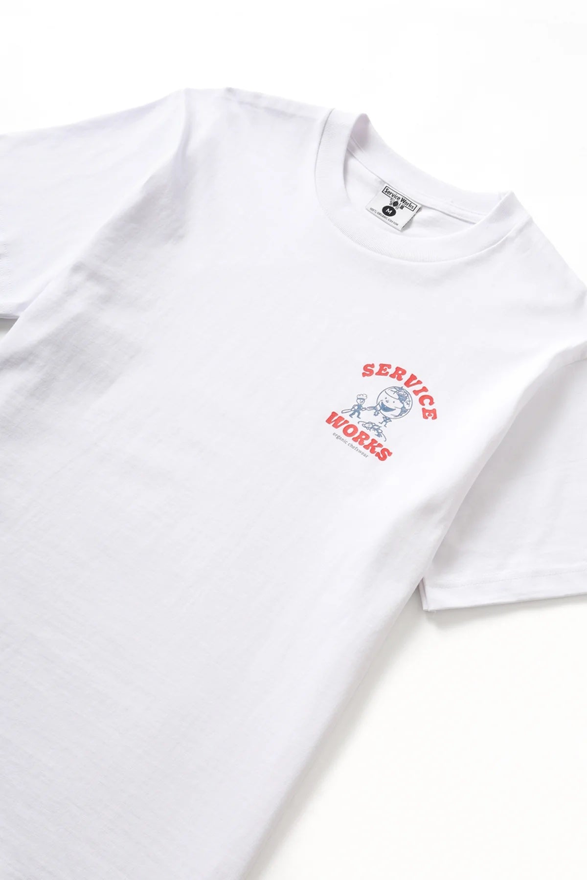 Service Works Organic Chefswear Tee Wit Heren