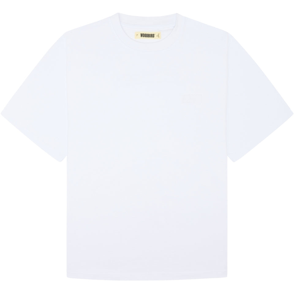 Woodbird Baine Base Tee Wit Heren