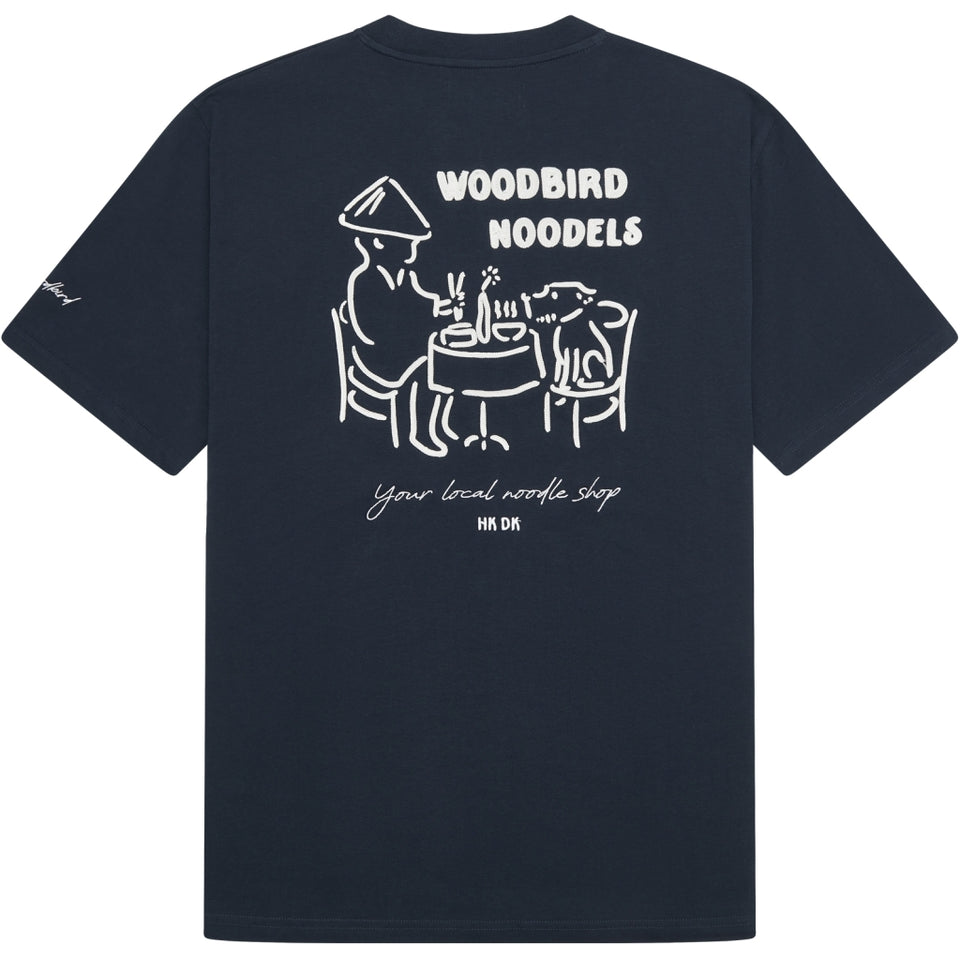 Woodbird Baine Noodle Tee Donkerblauw Heren