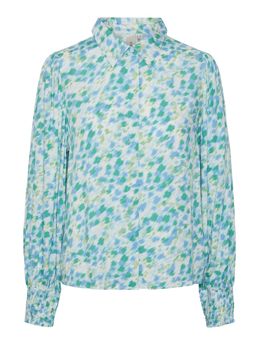 YAS Alida Ls Shirt Blauw Dames