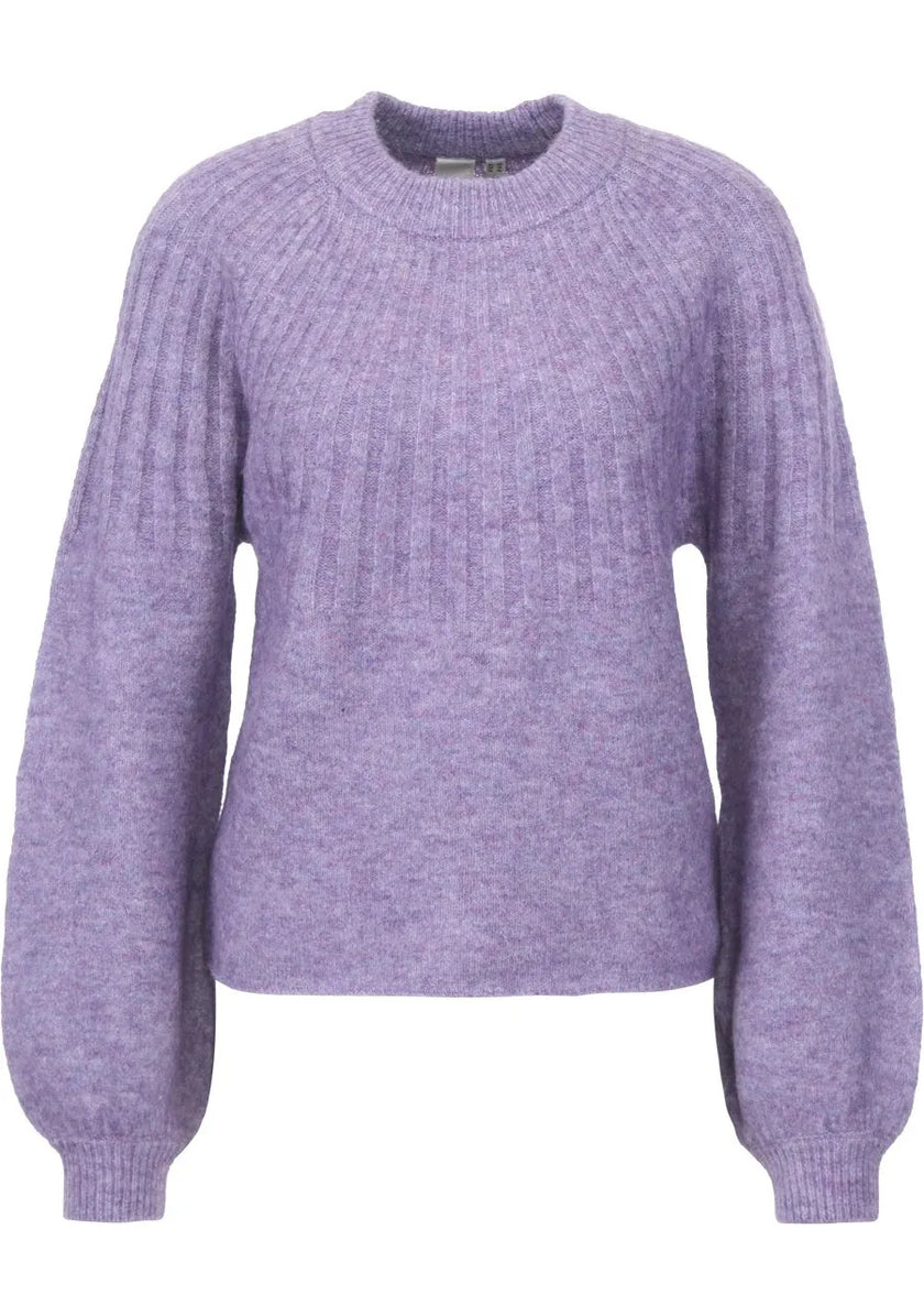 YAS Paia Ls Knit Pullover Paars Dames