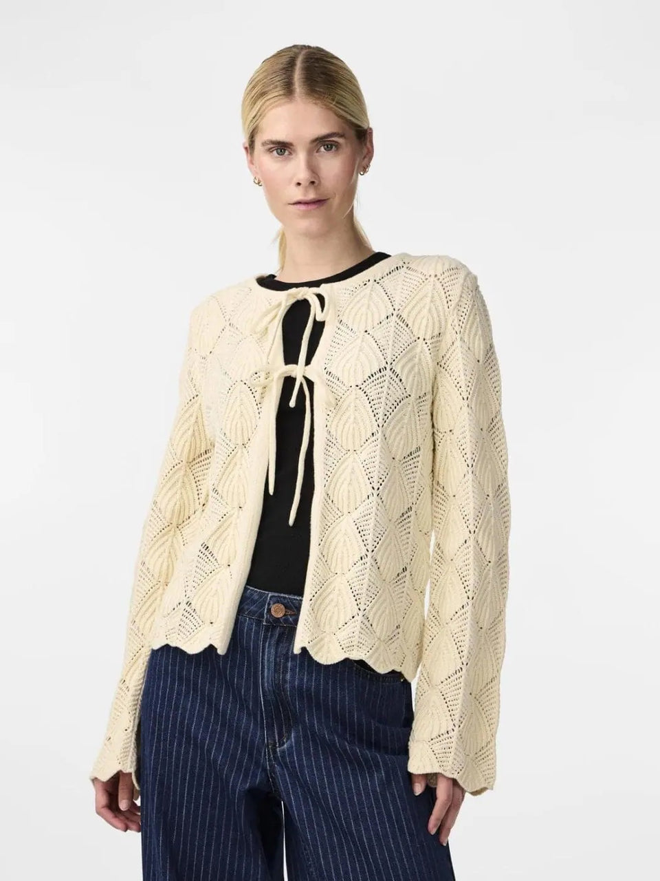 YAS Treala Ls Knit Cardigan Wit Dames