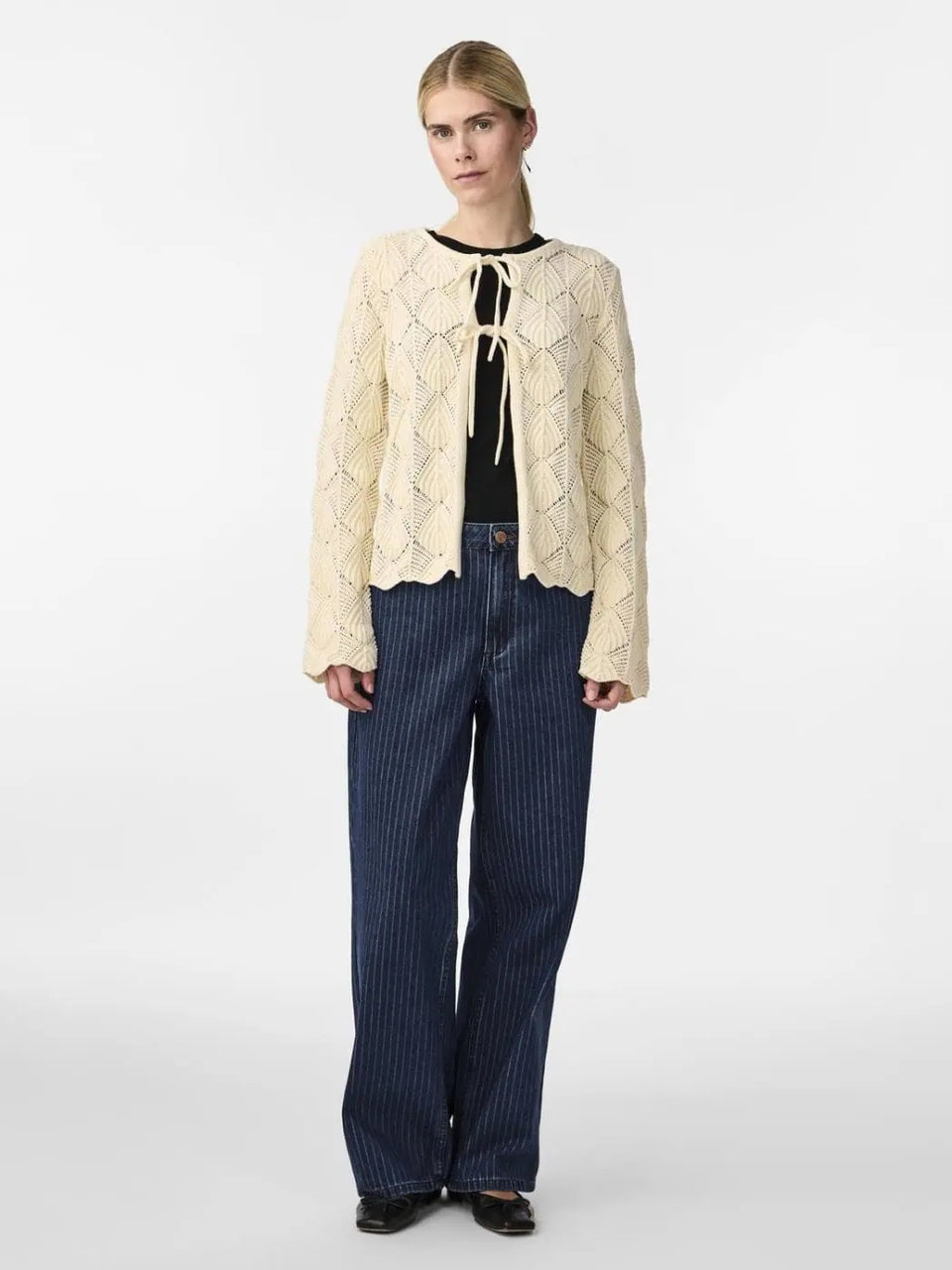 YAS Treala Ls Knit Cardigan Wit Dames