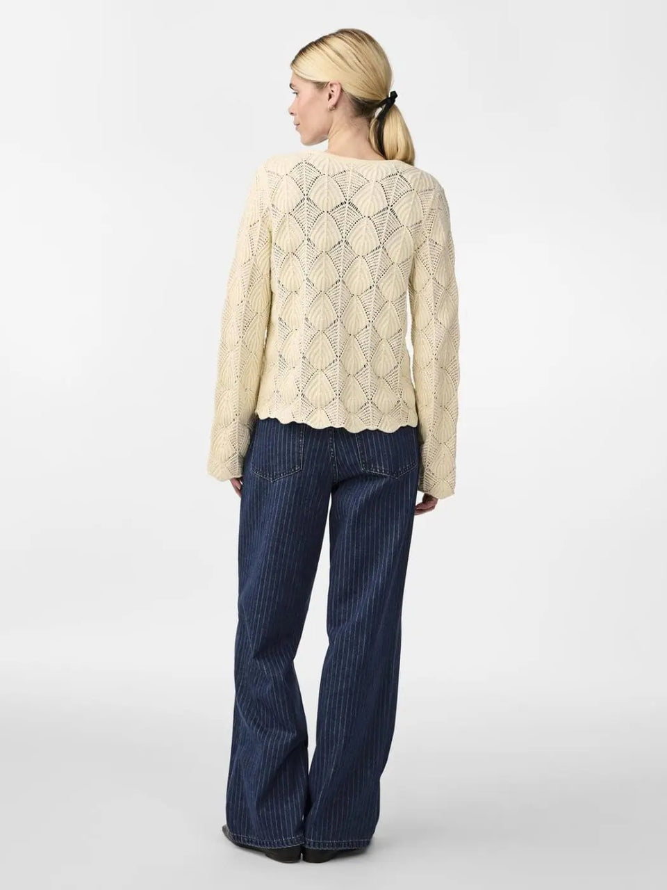 YAS Treala Ls Knit Cardigan Wit Dames