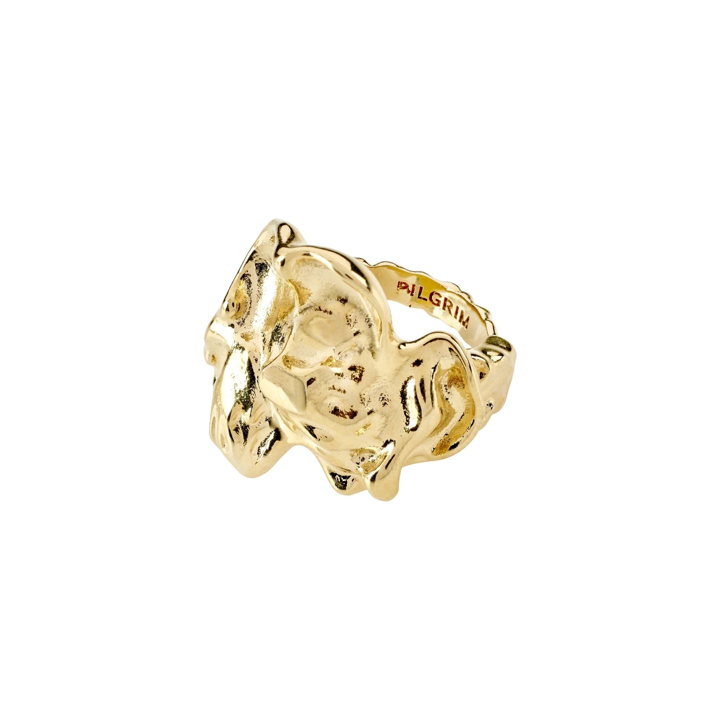 Pilgrim Jadwiga Recycled Organic Shaped Ring Gold-plated Goud Dames